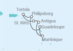 Itinerario del Crucero St. Maarten, Antigua y Martinica - MSC Cruceros