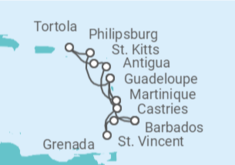 Itinerario del Crucero Santa Lucía, Martinica, St Maarten - MSC Cruceros