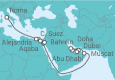 Itinerario del Crucero Desde Roma a Abu Dhabi - MSC Cruceros