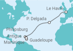 Itinerario del Crucero Desde Le Havre a Gualdalupe - MSC Cruceros