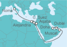 Itinerario del Crucero Desde Roma a Dubái - MSC Cruceros