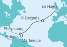 Itinerario del Crucero Desde Le Havre a Martinica - MSC Cruceros