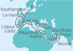 Itinerario del Crucero Desde Dubái a Kiel - MSC Cruceros