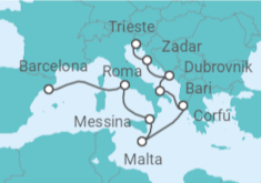 Itinerario del Crucero Croacia, Italia y Malta - MSC Cruceros