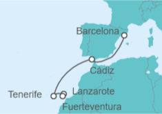 Itinerario del Crucero Islas Canarias - Costa Cruceros