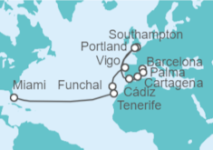 Itinerario del Crucero Desde Barcelona a Fort Lauderdale (Miami) - Princess Cruises