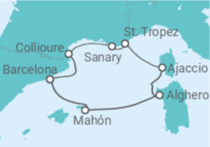 Itinerario del Crucero Tesoros del Mediterráneo - Alma Cruceros