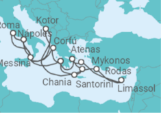 Itinerario del Crucero Explorando el Gran Mediterráneo - Princess Cruises