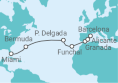 Itinerario del Crucero Travesía Atlántica Exótica - Oceania Cruises