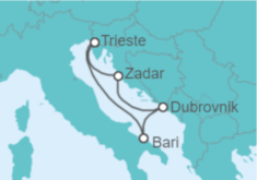 Itinerario del Crucero Italia y Croacia - MSC Cruceros