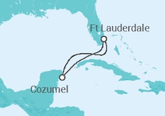 Itinerario del Crucero Escapada al Caribe con Cozumel - Princess Cruises