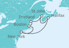 Itinerario del Crucero Estados Unidos (EE.UU.), Canadá - NCL Norwegian Cruise Line