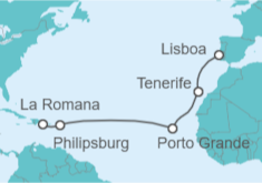 Itinerario del Crucero República Dominicana e Islas Canarias - NCL Norwegian Cruise Line