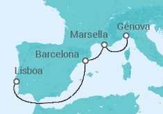 Itinerario del Crucero España y Francia - Costa Cruceros