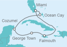 Itinerario del Crucero Estados Unidos, Jamaica, Gran Caimán, México, Bahamas - TI - MSC Cruceros