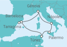 Itinerario del Crucero Italia, Túnez - MSC Cruceros