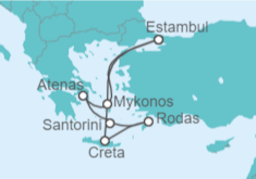 Itinerario del Crucero Estambul, Atenas e Islas Griegas - Costa Cruceros