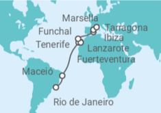 Itinerario del Crucero Desde Río de Janeiro a Marsella - MSC Cruceros