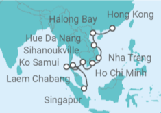 Itinerario del Crucero Viaje completo Vietnam, Camboya y Tailandia - Holland America Line