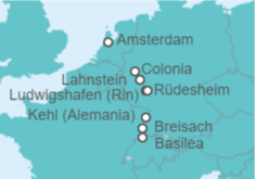 Itinerario del Crucero Desde Basilea (Suiza) a Ámsterdam (Holanda) - AmaWaterways