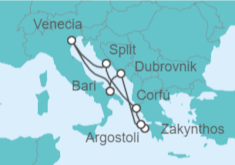 Itinerario del Crucero Croacia, Grecia, Italia - Costa Cruceros