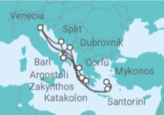 Itinerario del Crucero Italia, Croacia, Grecia - Costa Cruceros