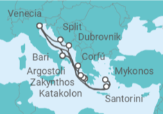 Itinerario del Crucero Italia, Grecia, Croacia - Costa Cruceros