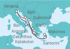 Itinerario del Crucero Italia, Grecia, Croacia - Costa Cruceros