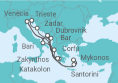 Itinerario del Crucero Italia, Grecia y Croacia - Costa Cruceros