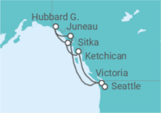 Itinerario del Crucero Alaska - Holland America Line