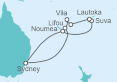 Itinerario del Crucero Nueva Caledonia, Fiji, Vanuatu - Celebrity Cruises