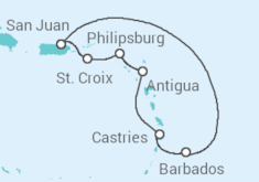 Itinerario del Crucero Caribe sur - Royal Caribbean