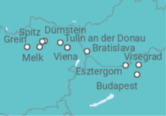 Itinerario del Crucero El cautivador Danubio con el Wachau - Riverside