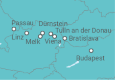 Itinerario del Crucero Esplendores en el Danubio con el Wachau - Riverside