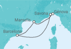 Itinerario del Crucero España, Francia - Costa Cruceros