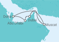 Itinerario del Crucero La magia del desierto - Costa Cruceros