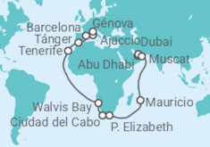 Itinerario del Crucero Desde Abu Dhabi a Génova - Costa Cruceros