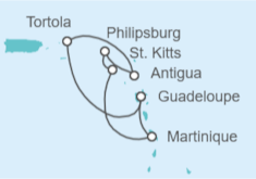 Itinerario del Crucero Antillas e Islas Vírgenes - Costa Cruceros