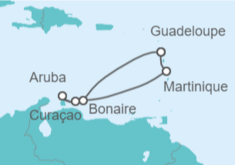 Itinerario del Crucero Bonaire, San Eustaquio y Saba, Aruba, Curaçao, Martinica - Costa Cruceros