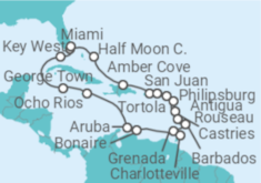 Itinerario del Crucero Caribe al completo - Holland America Line