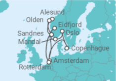 Itinerario del Crucero Noruega y Dinamarca - Holland America Line