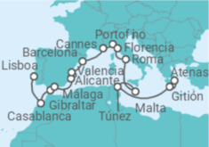 Itinerario del Crucero Desde Lisboa a Atenas - Holland America Line