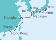 Itinerario del Crucero Japón y China - Holland America Line