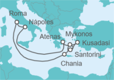 Itinerario del Crucero Islas griegas - Royal Caribbean