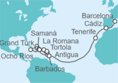 Itinerario del Crucero Desde Barcelona a La Romana  - Costa Cruceros