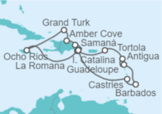 Itinerario del Crucero Antigua Y Barbuda, Islas Vírgenes - Reino Unido, República Dominicana, Jamaica, Bahamas, Santa Lu... - Costa Cruceros