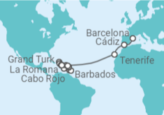 Itinerario del Crucero Desde La Romana (R.Dominicana) a Barcelona - Costa Cruceros