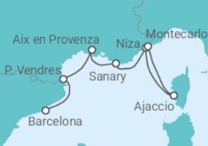 Itinerario del Crucero Francia - Azamara