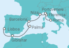 Itinerario del Crucero Mediterráneo Iconico - Azamara