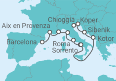 Itinerario del Crucero Desde Barcelona a Chioggia (Italia) - Azamara